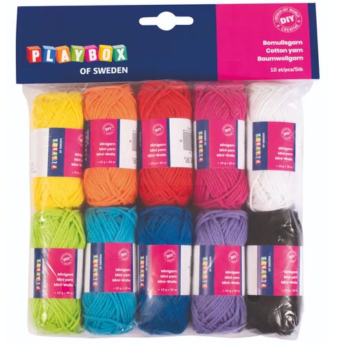 Playbox Barvni bombažni predivo set 10x10 gramov Cene