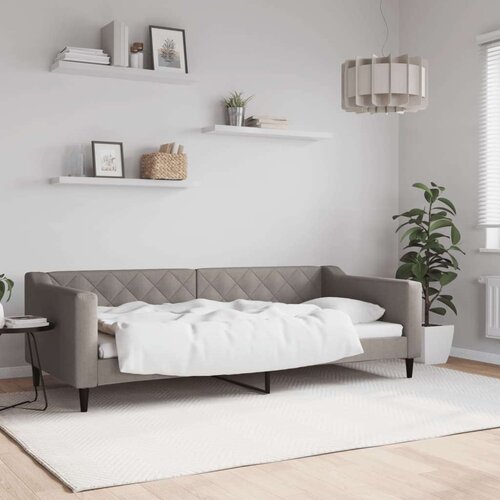  Raztegljiva postelja taupe 90x200 cm blago Cene