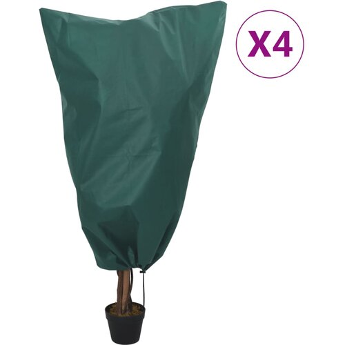 vidaXL Prevleka za rastline iz flisa z zadrgo 4 kosi 70 g/m² 0,8x0,8 m Cene