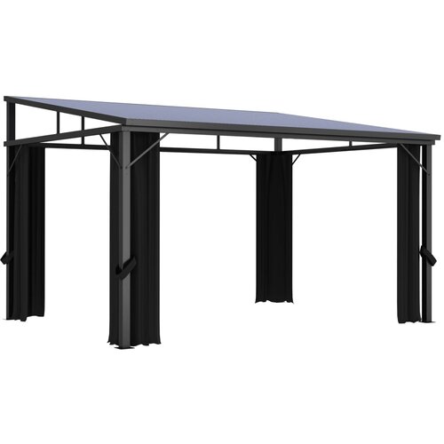 vidaXL Paviljon z zaveso 405x294x244 cm antraciten Cene