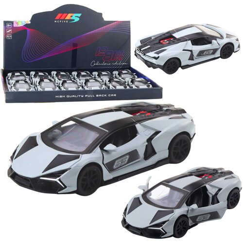 SPORTS Car Metal Race Drive Opening Doors Gray 1:32 Cene