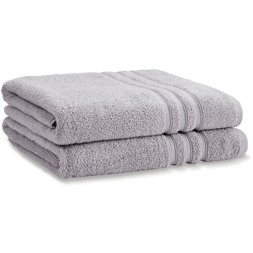 Catherine Lansfield Svijetlo sivi pamučni ručnici u setu 2 kom od frotira 90x140 cm Zero Twist – Cijene
