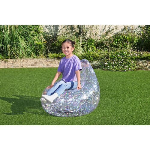 Lean Toys Napihljiv fotelj Glitter 72 x 72 x 64 cm Bestway 75105 Slike