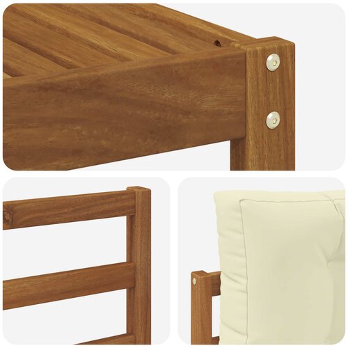  Set vanjskih sofa 6 kom. Prirodna i krem Smeđa 79 x 79 x 37 cm Slike