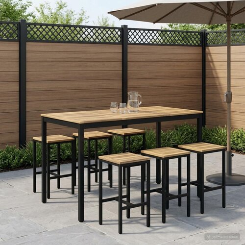  Stol za bar u vrtu Bijela i crna 141 x 80,5 x 105 cm Cijene