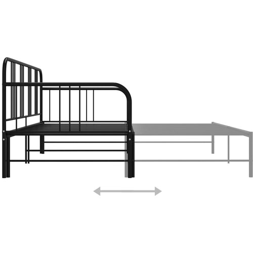  Okvir za krevet na razvlačenje crni metalni 90 x 200 cm Slike