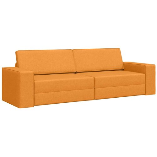 vidaXL Podni kauč na krevet 2-u-1 tamnožut 245x150x60.5 cm tkanina Cijene