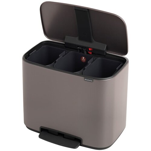 Brabantia Siva željezna kanta za smeće za odvojeni otpad/s pedalom 33 l Bo &amp;ndash; Slike