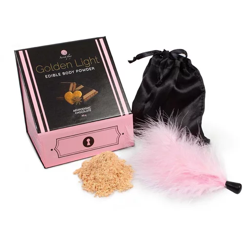 SecretPlay Edible Powder & Feather Tickler Kit Aphrodisiac Chocolate
