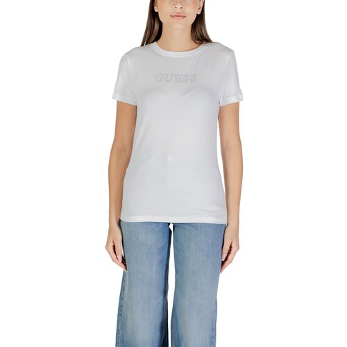 Guess Majice s kratkimi rokavi BRIANA SS T-SHIRT V3BI11 J1314 Bela Slike