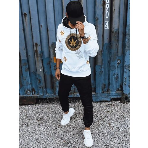 DStreet White men's sweatshirt with print BX5310 Cene