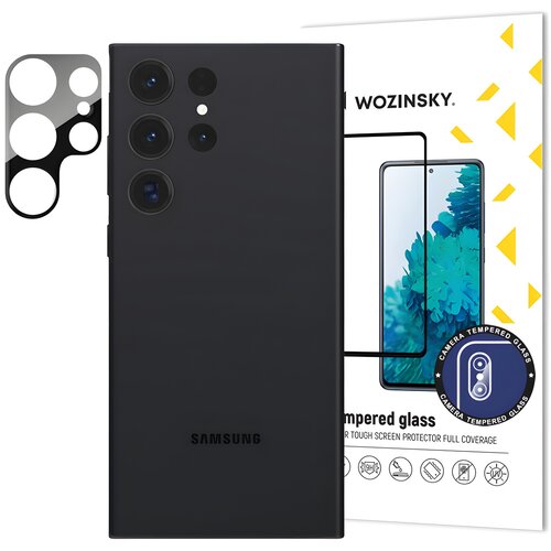 Wozinsky Kaljeno steklo za kamero 9H za Samsung Galaxy S23 Ultra - Črna Cene