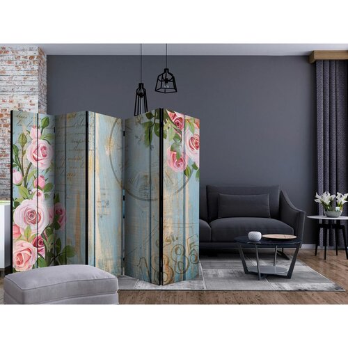 Artgeist Paravan Vintage Garden Blue I, 5-Delni, Akustičen Slike