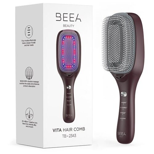 BEEA Beauty Glavnik proti staranju las VITA REVIVE Hair Care Comb All in one, cocoa brown, (21681456) Slike