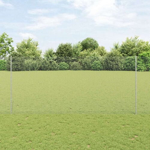  Ograda Stupovi 10 kom U-Oblik 140 cm Pocinčani čelik &amp;Scaron;esterokutna ograda 1.4 x 10 m Pocinčani čelik Slike