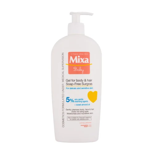 Mixa Baby gel za kopanje brez mila, za lase in telo 2in1 - Shower Gel And Shampoo