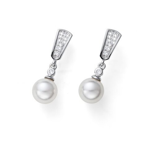 Oliver Weber duchesse 925ag mindjuše sa belim swarovski perlama ( 62104 ) Cene