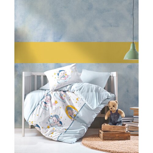 Cotton Box Set posteljine za bebe Meda, Svetloplava Slike