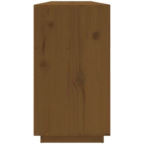  Komoda smeđa boja meda 100 x 40 x 75 cm od masivne borovine Slike