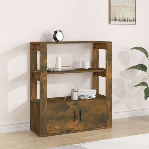  Komoda boja dimljenog hrasta 80x30x90 cm od konstruiranog drva Slike
