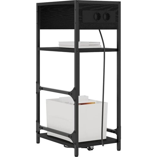  Noćni ormar Crni hrast 40 x 27 x 76 cm Konstruirano drvo Slike