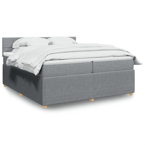 vidaXL Krevet s oprugama i madracem svjetlosivi 200 x 200cm od tkanine Cijene