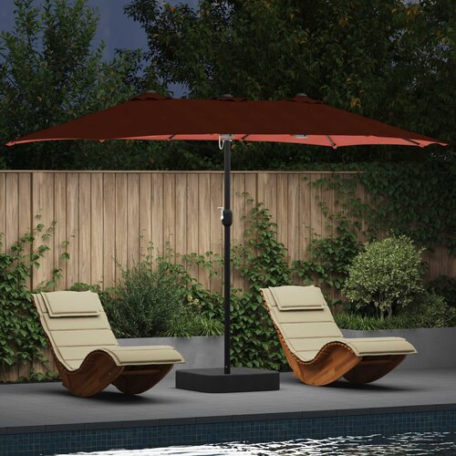  Vrtni suncobran Terakota 385 x 209 x 244 cm Poliester Cijene