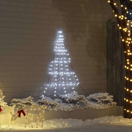 vidaXL LED božično drevesce med 112 LED Hladno bela 511 cm Kovina Cene