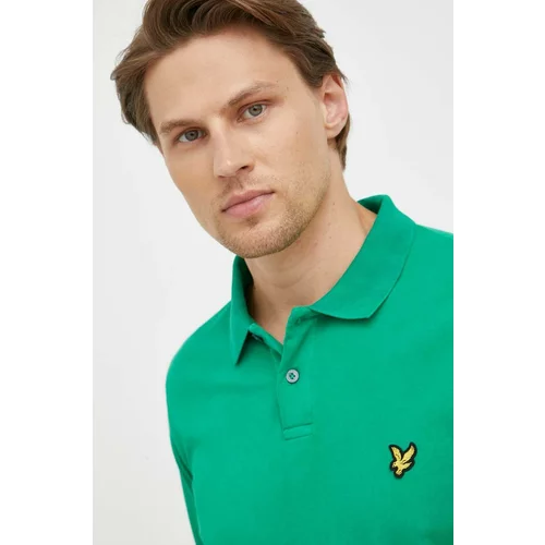 Lyle & Scott Pamučna polo majica boja: zelena, glatki model