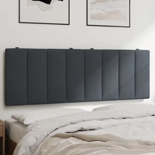 Jastuk za uzglavlje tamnosivi 140 cm baršunasti