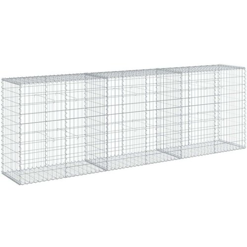 vidaXL Gabionska ko&scaron;ara s pokrovom 300x50x100 cm pocinkano železo Cene