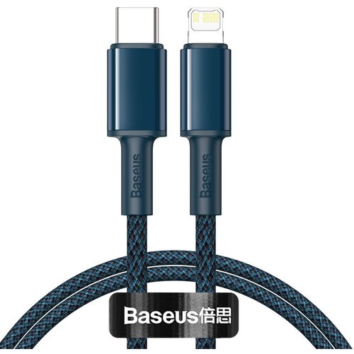 Baseus pleteni kabel visoke gostote type-c do lightning, pd, 20 w, 1 m (moder), (20636246) Slike