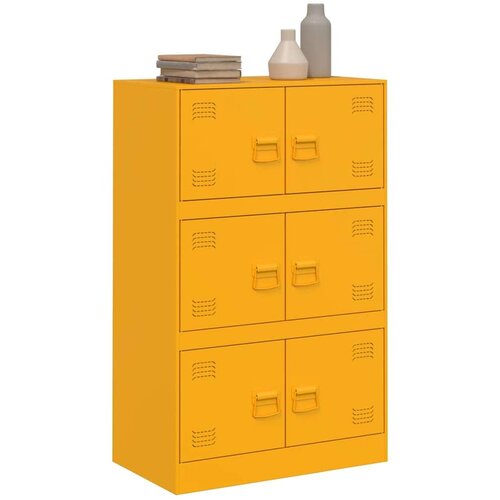 vidaXL Komoda boja senfa 67 x 39 x 107 cm čelični Cene