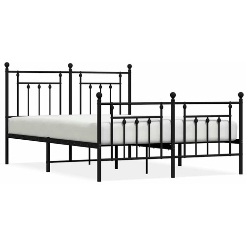  okvir kreveta uzglavlje i podnožje crni 140x190 cm Slike