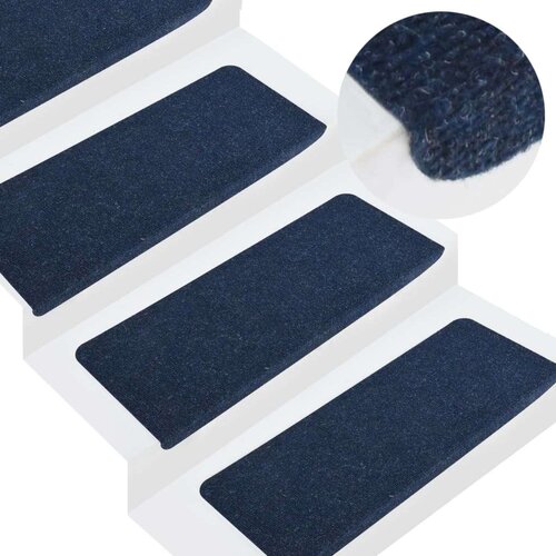  Samolepilne preproge za stopnice 15 kosov 65x24,5x3,5 cm modre, (20980934) Cene