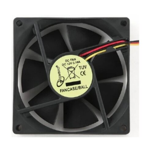 COOLER Ventilator Gembird 80x80mm FANCASE/BALL ball bearing 3-PIN Cene