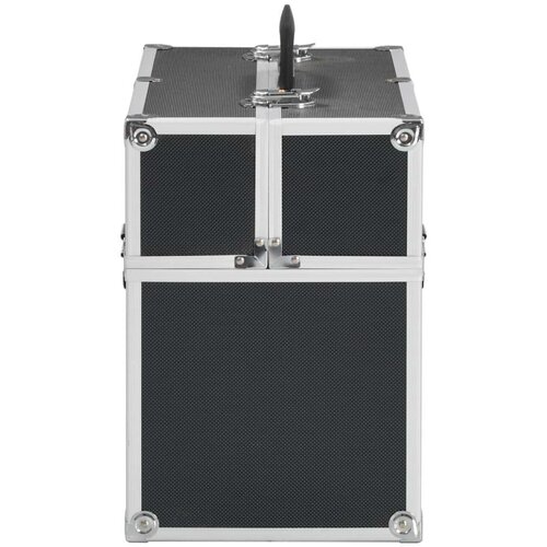 VidaXL Kovčeg za &amp;scaron;minku 37 x 24 x 35 cm crni aluminijski Slike