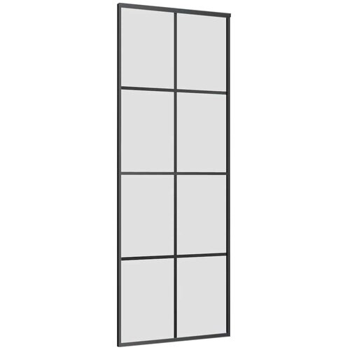  Klizna vrata s priborom crna 76 x 205 cm od ESG stakla Slike