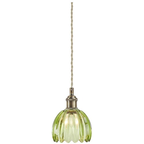 Marksl&amp;ouml;jd 109138 - Luster na sajli GOTA 1xE14/40W/230V zadimljeno zeleno/mesing Slike