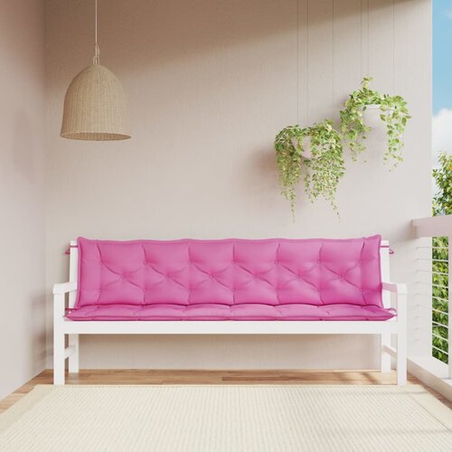 vidaXL Jastuci za vrtnu klupu 2 kom ružičasti 200x50x7 cm tkanina Cijene
