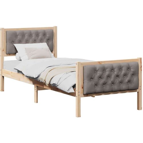  Okvir za krevet Sivo-smeđa 80 x 200 cm tkanina Slike