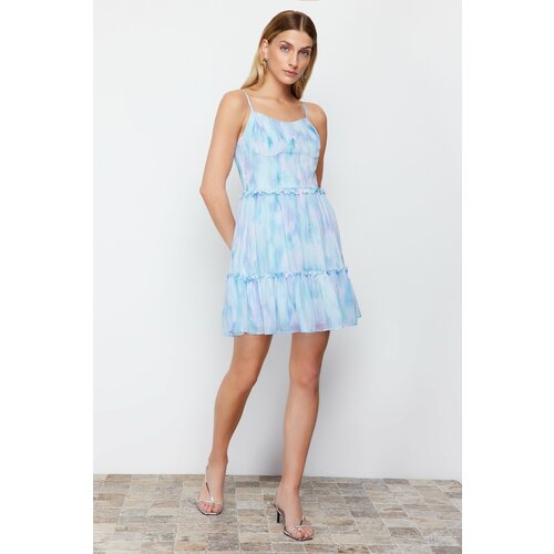 Trendyol Blue Woven Mini Dress Slike
