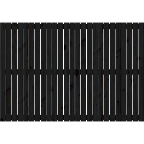  Zidno uzglavlje crni 159,5x3x110 cm od masivne borovine Slike