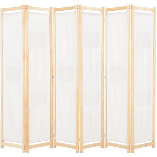 VidaXL Paravan 6-delni 240x170x4 cm blago kremne barve Slike