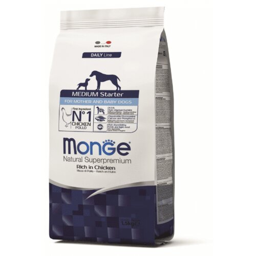 Monge Natural superpremium dog medium starter 1.5 kg Slike