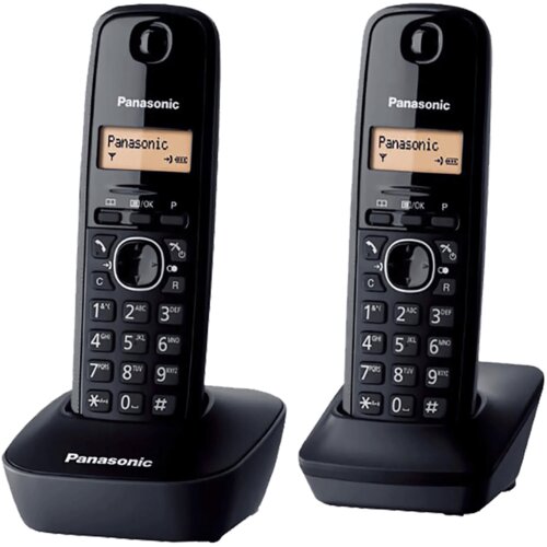 Panasonic Brezžični telefon, z dvema slu&scaron;alkama, 1,4" LCD zaslon - KX-TGB612FXB Cene