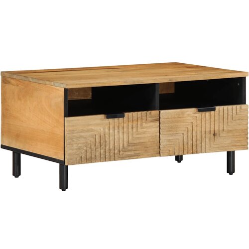 vidaXL Kava miza rjava 80x54x40 cm masivni les Mango Cene