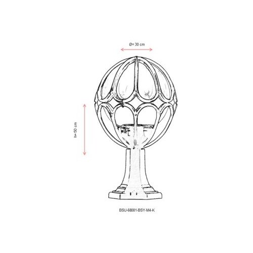 Opviq Vanjska zidna lampa BSU-68081-BSY-M4-K, 50 cm, IP65, E27, Crna Slike