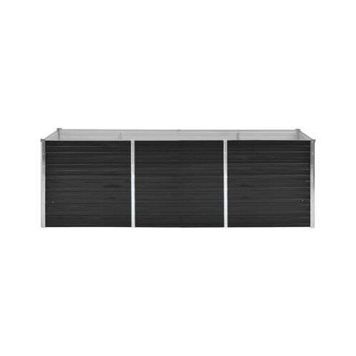 VidaXL Povi&amp;scaron;ena vrtna gredica antracit 240x80x77 cm pocinčani čelik Slike