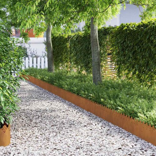 vidaXL Rubnjaci za travnjak 20 pcs Rđa 103 x 0,05 x 22 cm Cijene